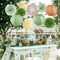 Sage Green Birthday Party Decorations Green Baby Shower Decor Olive Retro Beige Paper Lanterns Pom Poms Wedding Bridal Shower Hanging Paper Fans Birthday Ceiling Decorations for Classroom